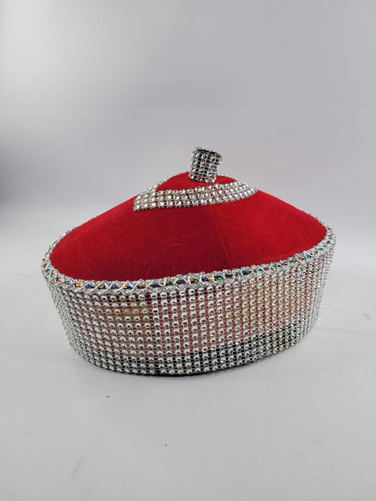 Luxurious Igbo Royal with Rhinestone Embellishments - Headwear