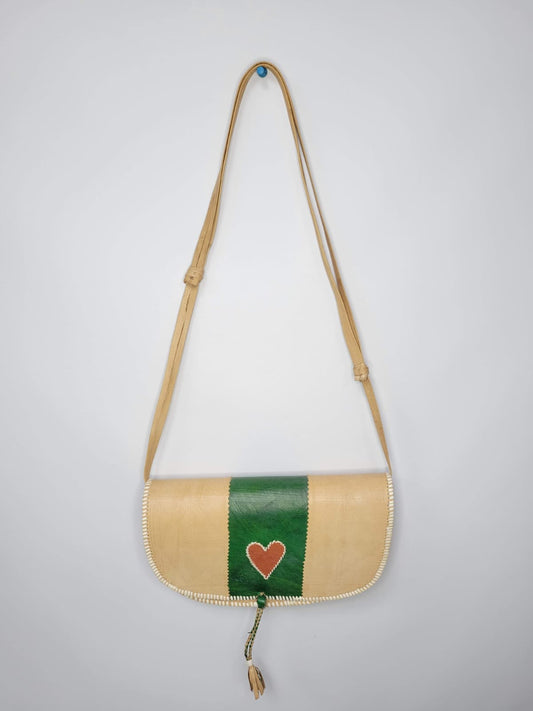 Geometric Elegance Leather Shoulder Bag