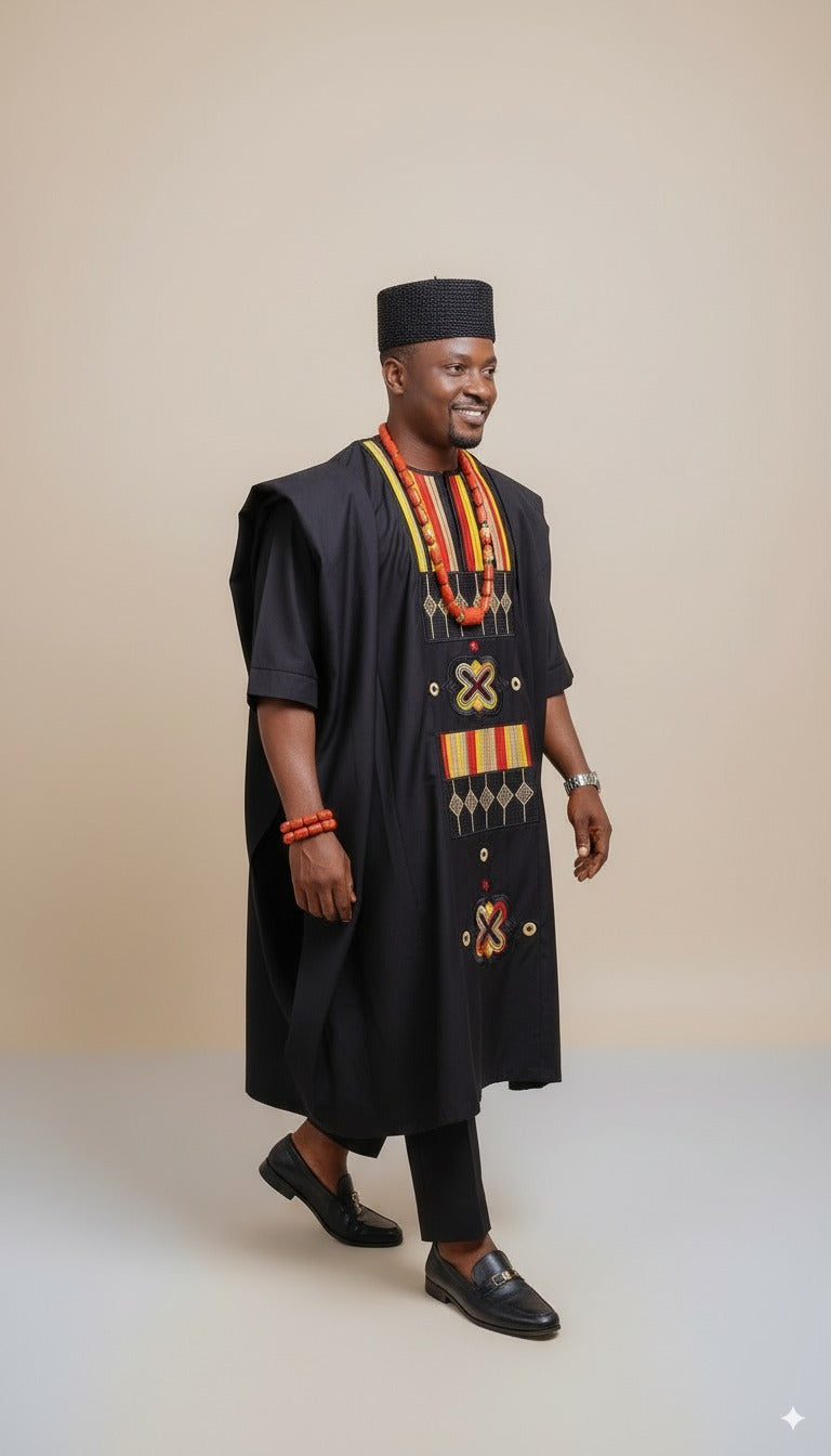 The Ceremonial Embroidered Agbada Set