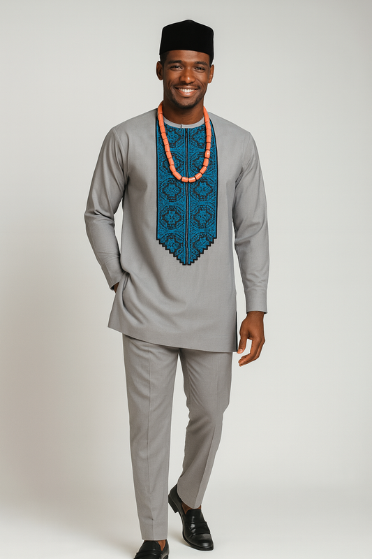 SINTAFRIK Two Piece Gray suit