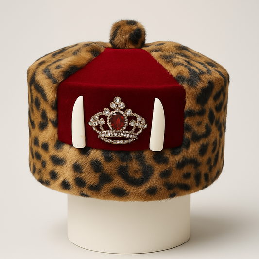 Royal Fur Hat Leopard Detail