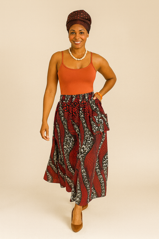 SINTAFRIK Batik Wrap Skirt – Style 010