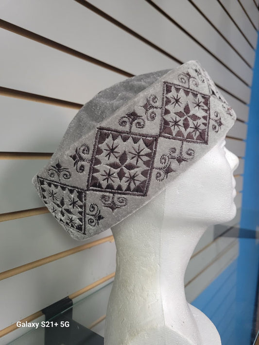 Classic Kufi Cap – Burgundy Spiral Weave by SintAfrik