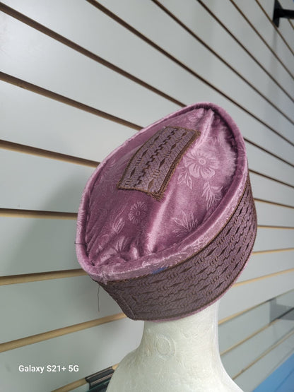 Regal Kufi Cap – Mustard Velvet with Jewels by SintAfrik