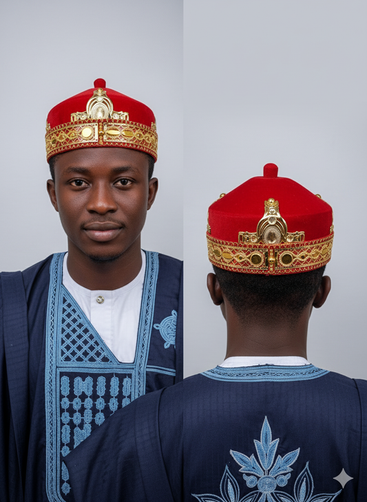 Gold Crown-Igbo & Yoruba Chieftaincy Headwear