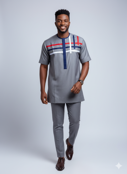 The Modern Geometric Grey Agbada